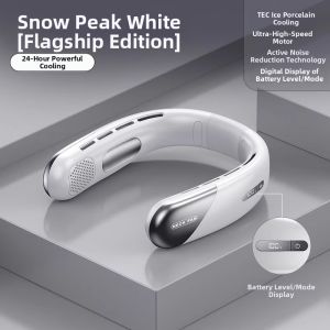 Portable Neck Fan Convenient Mini USB Charging Air Conditioning Cooling God Tool New 2024 Model Quiet Brushless Digital Motor