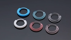 ZS 1 Pair/6 Pairs Earrings Transparent Hoop Earrings Resin Round Earrings 18G Ear Piercing Colorful Septum Ring