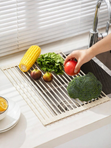 MODERN SWEETHOME | Silicone Water Draining Organizer Sink Rack