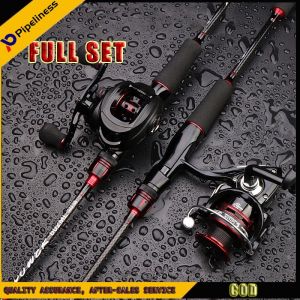 Pipeliness All Full set ML high carbon rod casting spinning 1.8m/2.1m solid light joran pancing fishing rod