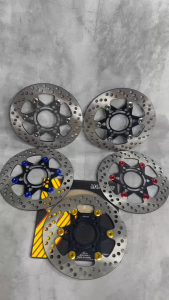 PIRINGAN 220mm DISC CAKRAM 220 mm BAUT 4 / PIRINGAN DEPAN FLOATING UNIVERSAL JUPITER Z JUPITER MX VEGA BEAT VARIO SCOOPY MIO Piringan cakram standar variasi 220mm jupiter fizr Vega jupiter mx Vega zr mx new dll FRONT DISC BRAKE motor PIRINGAN 220mm