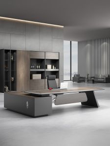 Modern Simplified Executive Desk Office Furniture Managerial Combination Large Secretary Table with Side Table E0 Level Environmentally Friendly