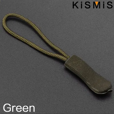 KISMIS 10PCS Zipper Head Extension Cord Tags Pulls Slider Cord Rope Puller Ends Lock Zip Clip Buckle for Bag Outdoor
