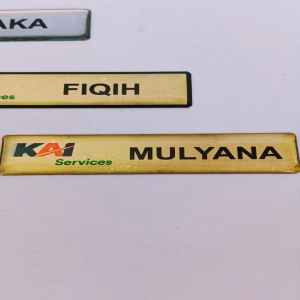 Name Tag / Papan Nama Dada KAI Services (Peniti atau Magnet)