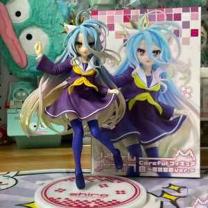 Bandai | 18cm No Game No Life Anime Figure - Shiro with Cat Ear School Uniform PVC Action Figure Collectible Toy Gift