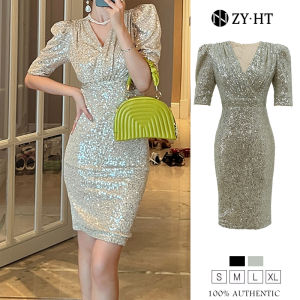 เดรสผู้หญิง เดรสผ่าน ผ้าเลื่อม เดรสทำงาน เดรสออกงาน เดรสเซ็กซี่ และเดรสเกาหลี ชุดออกงาน ชูดราตรี 5799