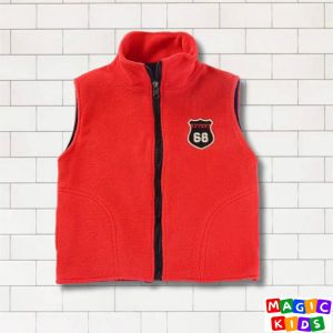 Kids Full Zip Fleece Sleeveless Sweater Vest Warm Clothing Autumn Winter Coat for Boys and Girls 2-10 Years Old