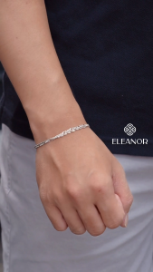 Vòng tay nữ layer bạc 925 Eleanor Accessories lắc tay sợi mắt xích phụ kiện trang sức 9136
