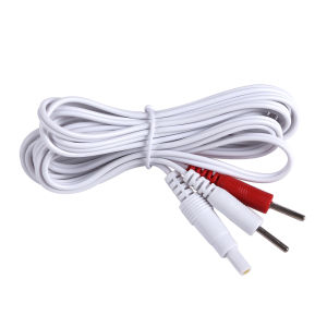 2pcs 2/4 Button 2/4-In-1 Pin 3.5mm Replacement Jack Electrode Lead Wires for TENS/EMS Physiotherapy Unit