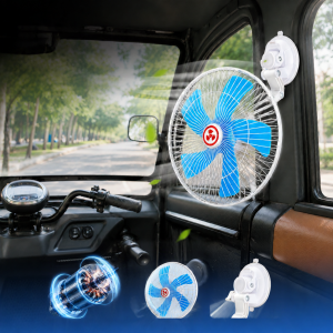 LUKSEN | Oscillating Silent Cooling Car Fan 12V-72V