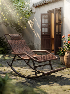 ZHUSHANXIA | Ghế Rattan Nghỉ Ngơi Ngoài Trời Cho Người Cao Tuổi