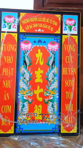 Tranh cửu huyền thất tổ đời đời ghi nhớ tráng gương treo tường CHQC10