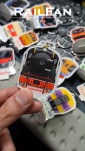 พวงกุญแจลายรถไฟไทย หัวรถจักรHIDลายใหม่ รถจักรดีเซลไฟฟ้า พวงกุญแจรถไฟ รถไฟญี่ปุ่น เรียวแฟน รถไฟของเล่น