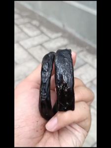 Gelang Pria Akar Bahar Merah Bodi Hitam Size Telunjuk Lentur