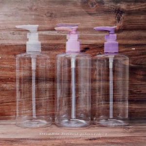 Botol Pump 500ml Sabun Cair Pet Bening / Botol Lotion Plastik 500ml Pump Clipm Lock