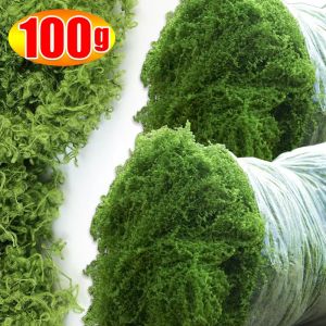 100g Simulated Moss Fake Green Plants Simulated Lawn Decoration DIY Potted Garden Room Landscape Fake Grass Home Decoration