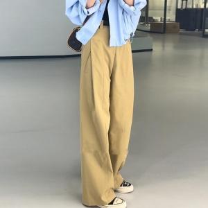 High Waist Wide Leg Pants Womens Spring Summer New Style Casual Suit Pants Fashion Accordion Pants Korean Style Straight Leg Pants