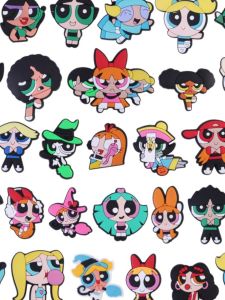 Detachable Flying Girl Police Shoe Buckle Hole Shoe Decoration PVC Accessories Shoe Buckle Fly Sky Little Girl Police Design