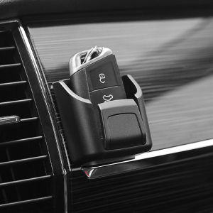 Car Key Holder Clip Car Interior Storage Box Dashboard Organizer Adhesive Mount Upgrade Style For Card Key Rack Universal Fit