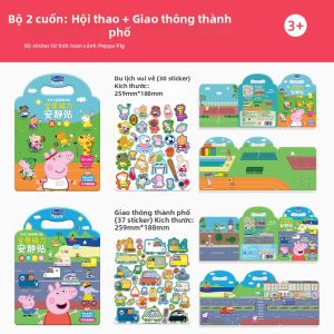 TAOZIAWA | Sách Đồ Chơi Ghép Hình Nhóm Từ Dán Tấm Từ Peppa Pig