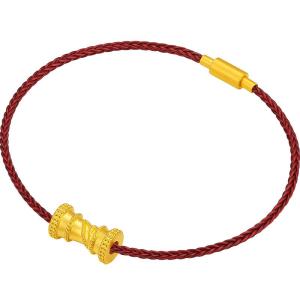 Lucky Charm Bamboo-shaped Gold Bracelet