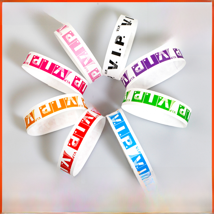 Dupont Paper VIP Disposable QR Code Identification Band Entry Ticket ...