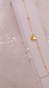 Gelang Charm Hati – Titanium Steel 18K Vacuum Plated (HR12007)