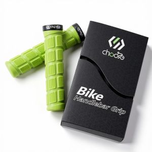 Chooee MTB Bike Handlebar Grips Anti-Slip Rubber Bicycle Grips 3D Shock Absorbing Lock-On Grips for Mountain Bike