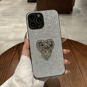 เคสโทรศัพท์หรูหราลายหัวใจวิบวับ สำหรับ iPhone 17 16 15 14 13 12 11 Pro Max Plus 16e 17Air แบบนิ่มประดับกลิตเตอร์วิบวับ