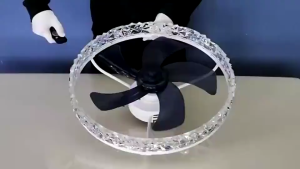 20" Ceiling Fan Light DC Motor Variable Frequency Fan Dimmable LED Ceiling Fans Lamp Remote Control 6 Speed for Living Room