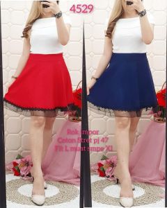Des rok mekar impor kode 4529 atau 502 tile motif casual rok kekinian