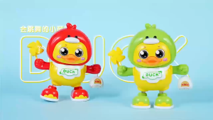 Electric Dancing Walking Duck Toy Light and Music Duck Walking Toys Educational Mainan Baby 电动跳舞鸭