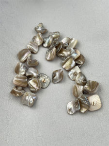 Natural Shell Button Small Fragrance Style Coat Personality Sweater Outerwear Irregular Decorative Button High End Button