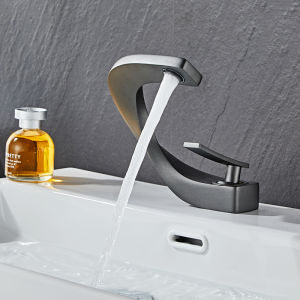 New Creative Full Copper Bathroom Faucet Wash Basin Bathroom Cabinet Sink Tap for Home Use Single Handle Ceramic Valve Core