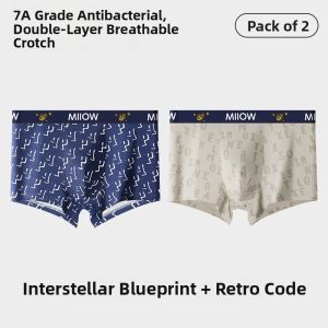Miiow | Teenage Boy Cotton Underwear Loose Boxer Shorts Antibacterial Cartoon Print Comfortable Mid Waist For Growing Kids And Teens