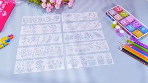 64 PCS OR 20 PCS เห็ดป่าโพรงแม่แบบเด็กภาพวาดกราฟฟิตีสเปรย์แม่แบบภาพวาด