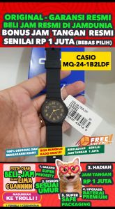 CASIO ORIGINAL - CASIO MQ-24-1B2 - Hitam - Resin - Jam dunia JD17ST # Jam Tangan Pria Cowok Anti Air Digital Analog + CASIO MQ 24 1B MQ-24 24 MQ24 MQ-24-1B $ WR0 STR KC7 HT7