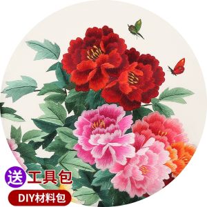 Hộp Đồ Dùng Thêu Thủ Công DIY Hộp Đồ Dùng Thêu Tự Làm Hộp Đồ Dùng Thêu Hoa Mẫu Đơn Hộp Quà Tặng Thêu Thủ Công Mới