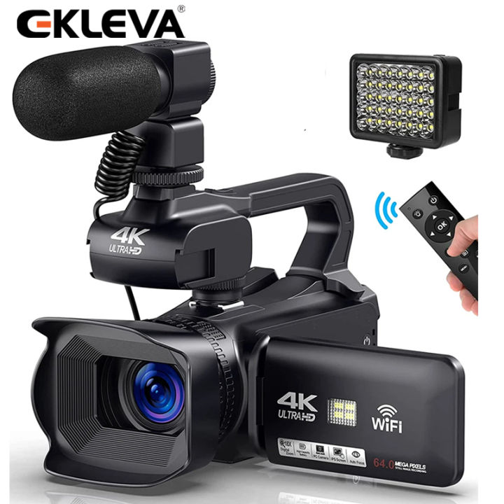 Best Camcorder Live Streaming EKLEVA Full 4k Camcorder 64MP live stream Professional Digital Video