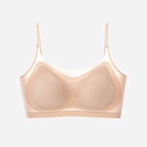 Ultra-Thin Seamless Vest-Style Strapless Bra Wireless Comfortable Womens Underwear Breathable Pure Color Bras for Young Women