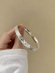 9999 Pure Silver Ice Bracelet Sliding Solid Polished Silver Bracelet Lightweight Luxury Birthday New Year Gift for Couples