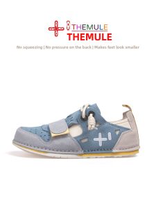 THEMULE | Ugly-chic Wide-foot Genuine Leather Hook-and-loop Flat Casual Shoes
