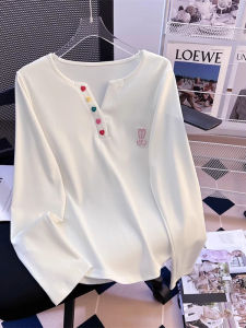 plus Size Womens Long Sleeve T-Shirt Asymmetric Design Cover Belly Base Shirt Cotton Polyester Blend Comfortable Casual Top