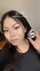 SVMY Waterproof Eyebrow Cream with Brush Eyeliner Smudge-Proof High Pigment Lasting Mult Use 4COLOR