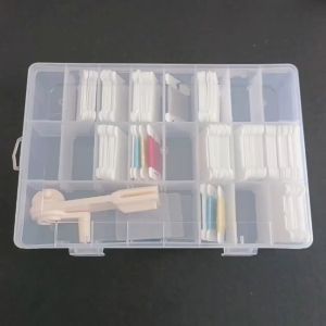 24 Box Cross Stitch Sewing Storage Case Stitch Box Winder Manual Yarn Winder