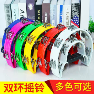 เครื่องดนตรี Entertainment KTV Bell Shaker สําหรับครูอนุบาลเด็กและผู้ใหญ่กลองแหวนคู่