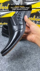Sepatu Kerja Formal Pantofel Pria Kulit Sintetis B 17 Casual Nyaman Slip On