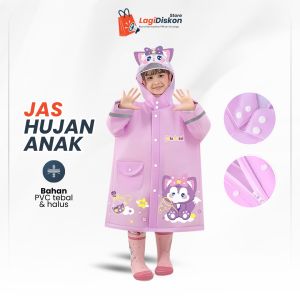 Jas hujan anak perempuan EVA tas sekolah dasar anak laki-laki posisi tahan air