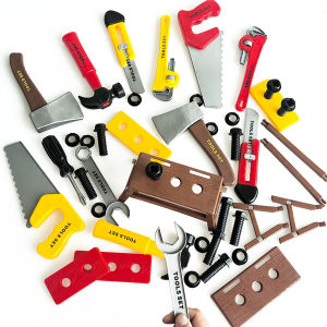 1set boy building tool set repair tool box set simulation repair tools electric drill screwdriver screw screw playing house toys