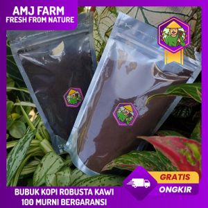 500 gram Kopi Bubuk Robusta Gunung Kawi MURNI 100% Tanpa Campuran (AMJ FARM)